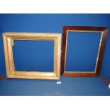 A substantial period gilded Picture Frame suitable for a picture 12 1/4'' x 15 1/2'' and another