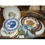 A quantity of display plates, meat plates etc.
