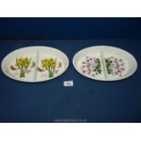 Two Portmeirion 'The Botanical Garden' oval serving dishes. 11" x 7".