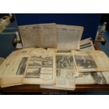 A good quantity of old newspapers including The Times, Daily Mirror, Telegraph, dated 1901,