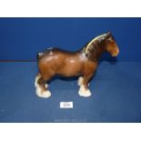 A Beswick Shire horse. 8 1/4" tall.