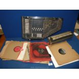 An old Zither, a/f, pianola roll and small quantity of 78 rpm records.