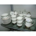 A Paragon 'Pandora' Teaset for twelve including teapot, milk jug,