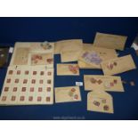An album of Penny Red stamps and a good quantity of the same loose, Postal Union Congress,