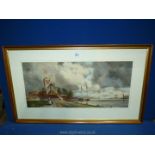 A framed, very well executed Watercolour entitled 'On The Maas, Near Duivendrecht'.