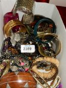 A quantity of miscellaneous bracelets including bangles.