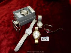 A quantity of wristwatches including a boxed Pierre Cardin, Infinite, Zeon etc.