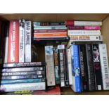 A Box of war related books including The Hidden Hitler, War Junkie,