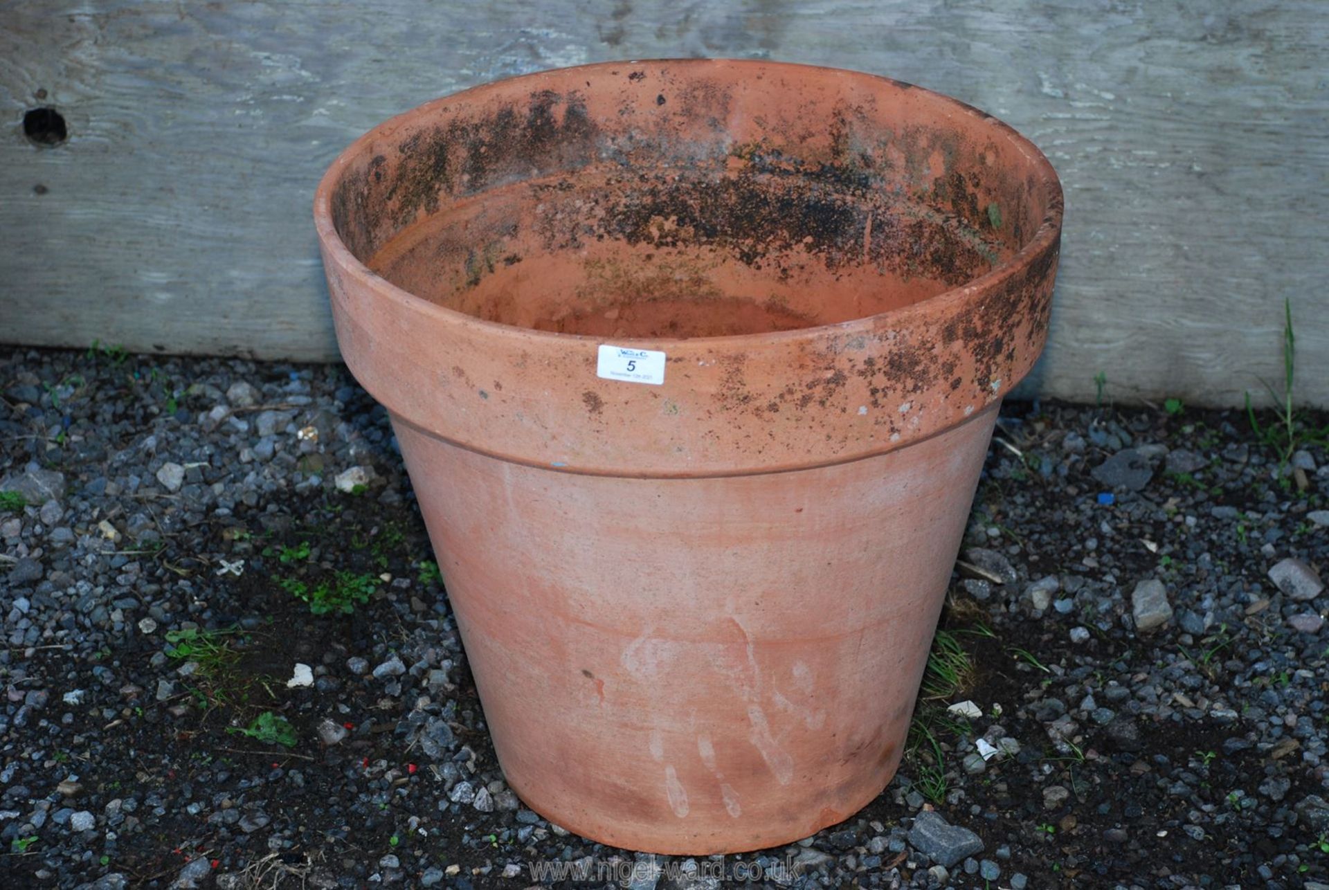 Large terracotta flower pot, a/f,