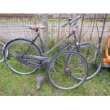 1950's three speed Whitworth Bicycle by Rudge, Nottingham England with spare wheel.
