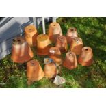 Quantity of terracotta flowerpots