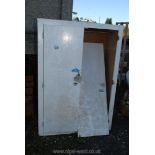 White finish two door wardrobe,