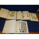 Three Simplex Stamp Albums and contents : Foreign and English QEII stamps.