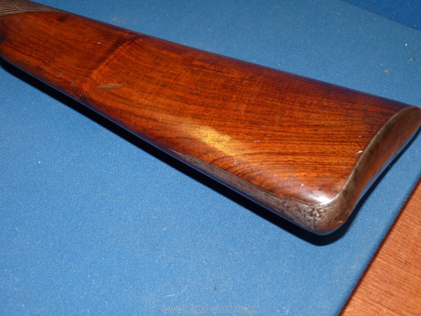 A Percussion cap single barrel sporting gun, the 30'' long Damascus barrel, 18mm calibre by ''Clark, - Image 18 of 18