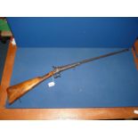 A Pinfire 10mm calibre shotgun, single barrel by Pirlot Freres, Breret, no.