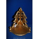 A moulded Florentine gilded corner wall bracket stamped Italy.