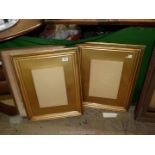 A pair of gilt moulded frames for picture size 15'' x 19 1/2''.