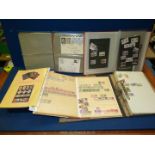 A folder of English and foreign used stamps, a stockbook of stamps,