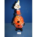 A Murano glass Clown Decanter, 12'' tall, a/f.