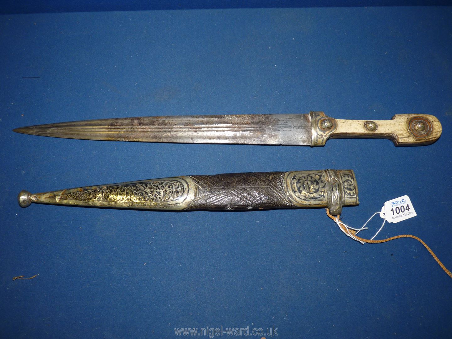 A Caucasian/Eastern Kidjal Dagger and sheath,