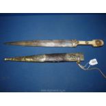 A Caucasian/Eastern Kidjal Dagger and sheath,