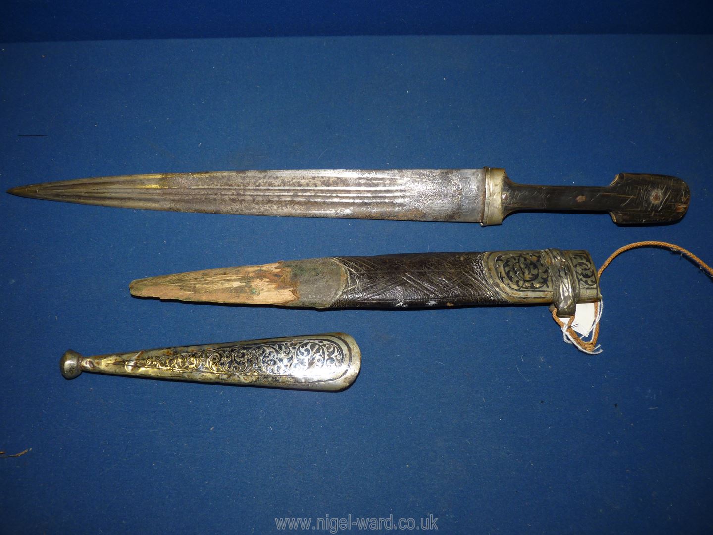 A Caucasian/Eastern Kidjal Dagger and sheath, - Image 6 of 6