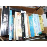 A small box of novels, Salmon Fishing in The Yemen, A Thousand Splendid Sons etc.