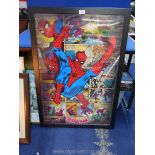 The Amazing Spiderman, a large black framed picture.