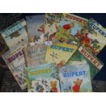 Eleven Rupert Bear Annuals