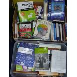 Two boxes of books to include Wellbeing, Help Guides for i pad, Arthur Machen etc.