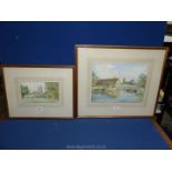 Two Gloucestershire watercolours by Victor Coverley Price including St Mary's Church Fairford.