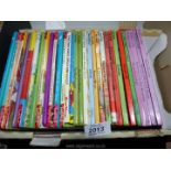 A box of Ladybird books: Jack and Jill, Dennis the Dragon, The Secret Garden,