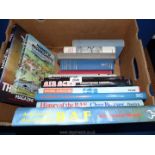 A box of books relating to The Royal Air Force.