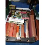 Four volumes of The Practical Grocer, James Herriot's Vet in a Spin,