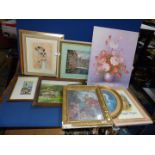 A quantity of prints including Linda Jane Smith 'Do It Yourself', framed pastel of The Kings Arms,