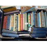 A box of books: English Town Crafts, A natural History of Man in Britain,Country Cottages etc.