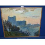 An oil on canvas of Dover Castle by Carolyn Sergeant (nee Cann), signed.