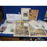 A box of miscellaneous prints/ephemera.