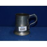 A William IV half pint pewter tankard by Joseph Morgan of Bristol 1807.