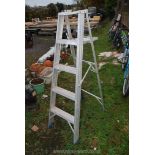 Four rung aluminium stepladder