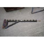 Ornate metal hinged flag bracket,