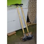 Two garden edging tools