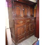 A fine old circa 1800 peg-joyned Duodarn or Court Cupboard having good patina,