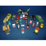 A quantity of toy cars including Corgi Chevrolet Caprice Classic, Jaguar XJS, Matchbox Alfa Carabo,