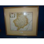 A framed map 'The County of Monmouth by Robt.