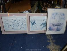 A pair of framed Limited Edition Julia Richards prints;