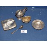 A quantity of miscellaneous silver to include;