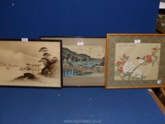 Three various oriental prints/paintings.
