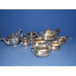 Two epns three piece teasets and extra sucriers.