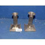 A pair of London 1901 hallmarked silver candlesticks by Mappin & Webb,